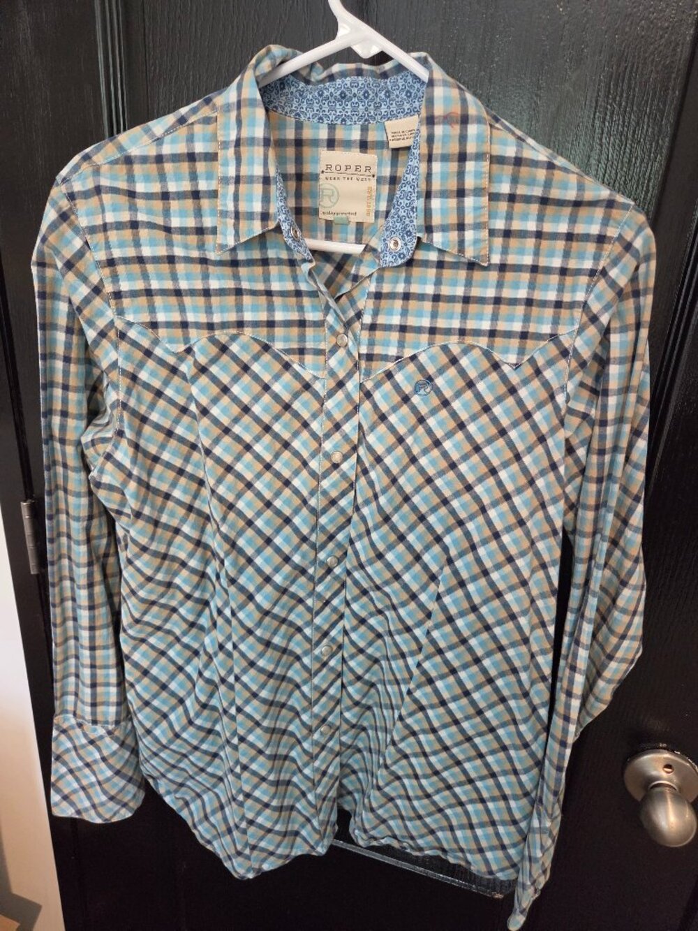 Roper Plaid Womens Size L Western Shirt